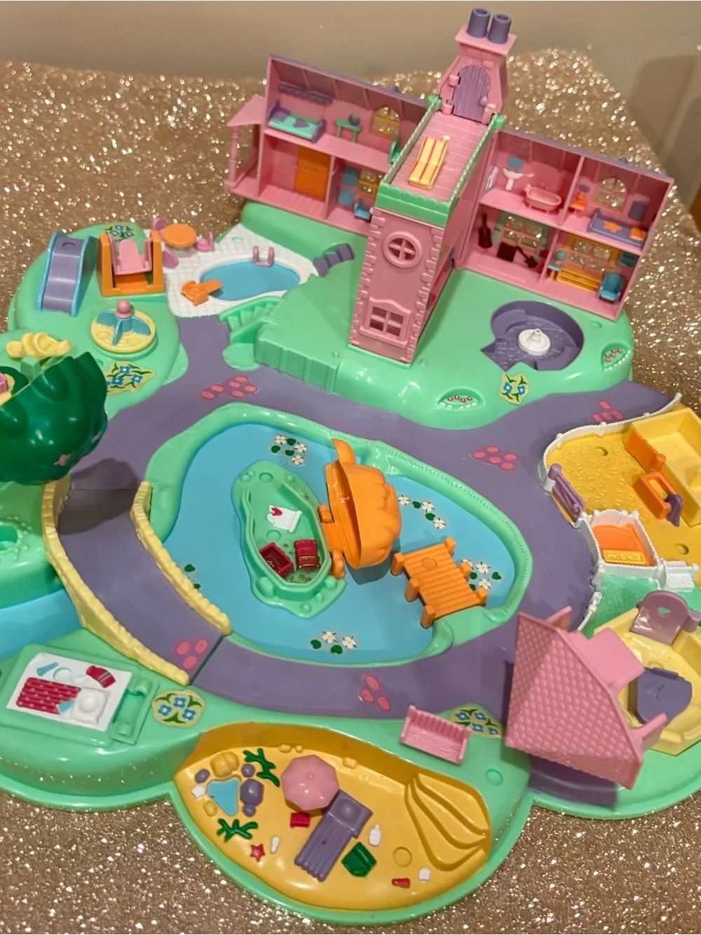 1991 Polly’s Dream World  Version #3 White Pool Tile w/Orange Diving Board